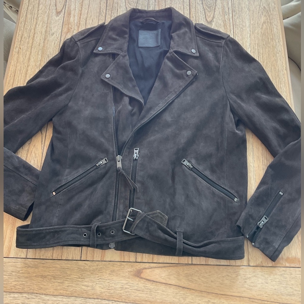 All Saints Takeo Biker Goat Leather Jacket